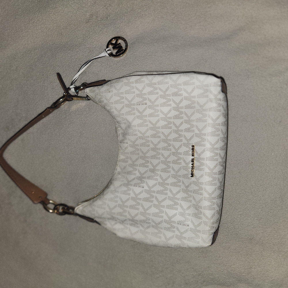 Michael Kors White and Brown Women's Bag